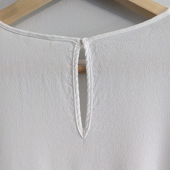 H&M Crepe Blouse, White, US 6 - Picture 7 of 9